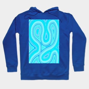 Blue purple twists with dots Hoodie